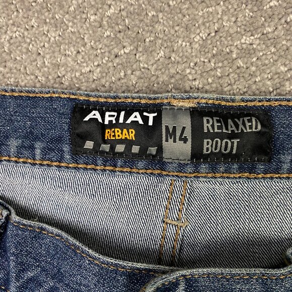Ariat Rebar M4 Relaxed Boot Cu tJeans Men's 38 x 30 Fits 41 x 30 DuraStretch - Picture 8 of 16